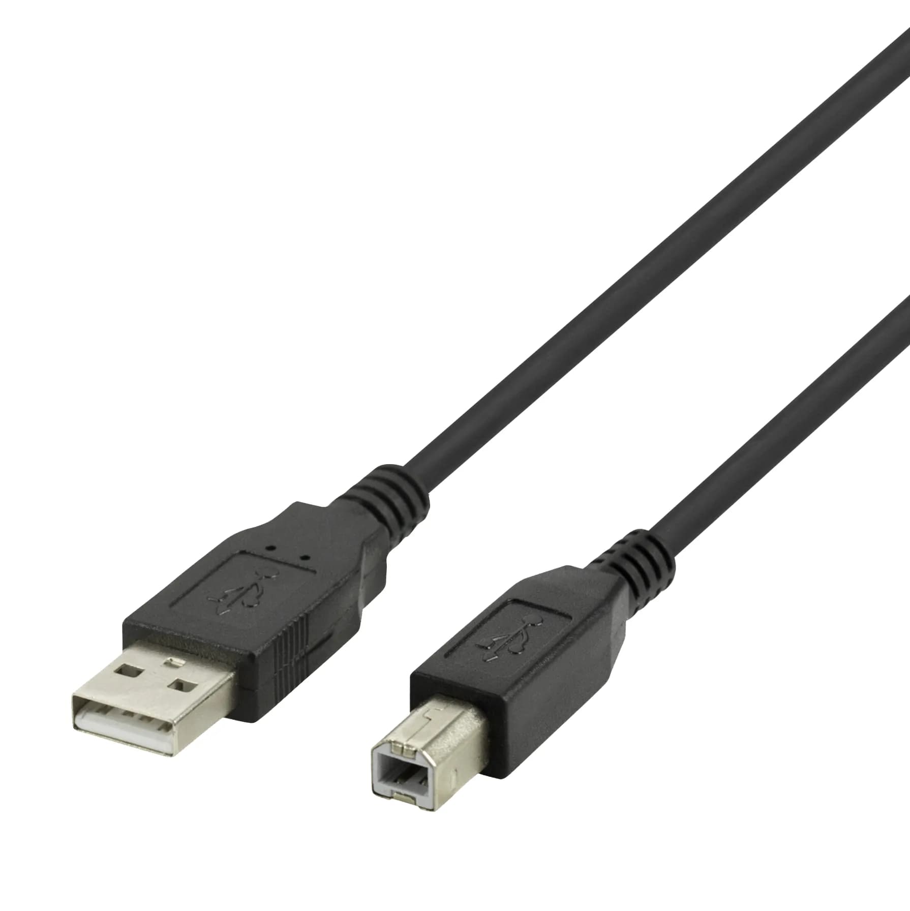 Deltaco USB-A – USB-B -kaapeli, 3 m, musta