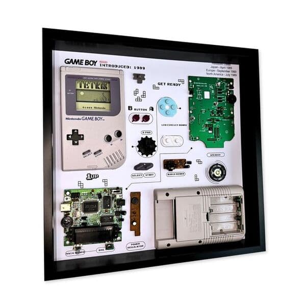 GRC Retro Art Nintendo Gameboy Original DMG 01 Console -display, Harmaa – GRC