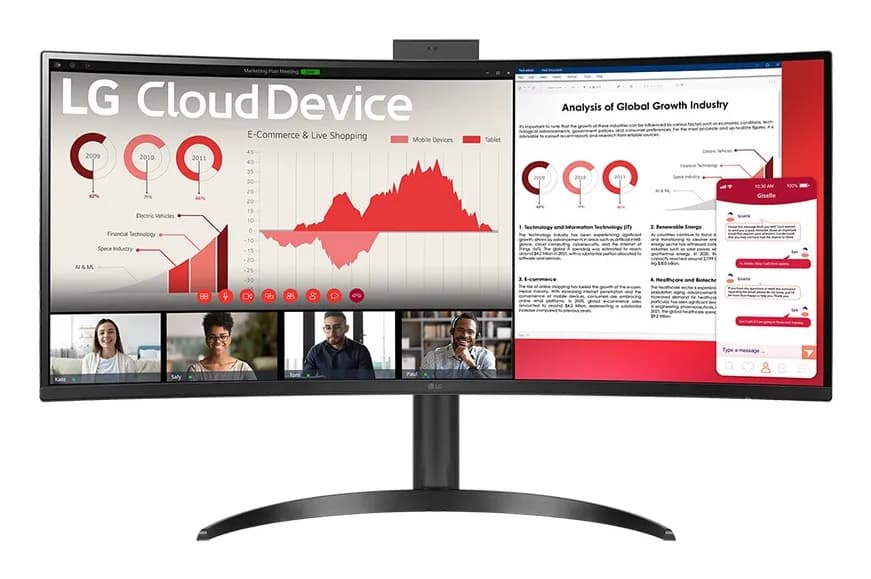 LG 34CR651W-BP 34" WQHD, VA -kaareva näyttö – LG