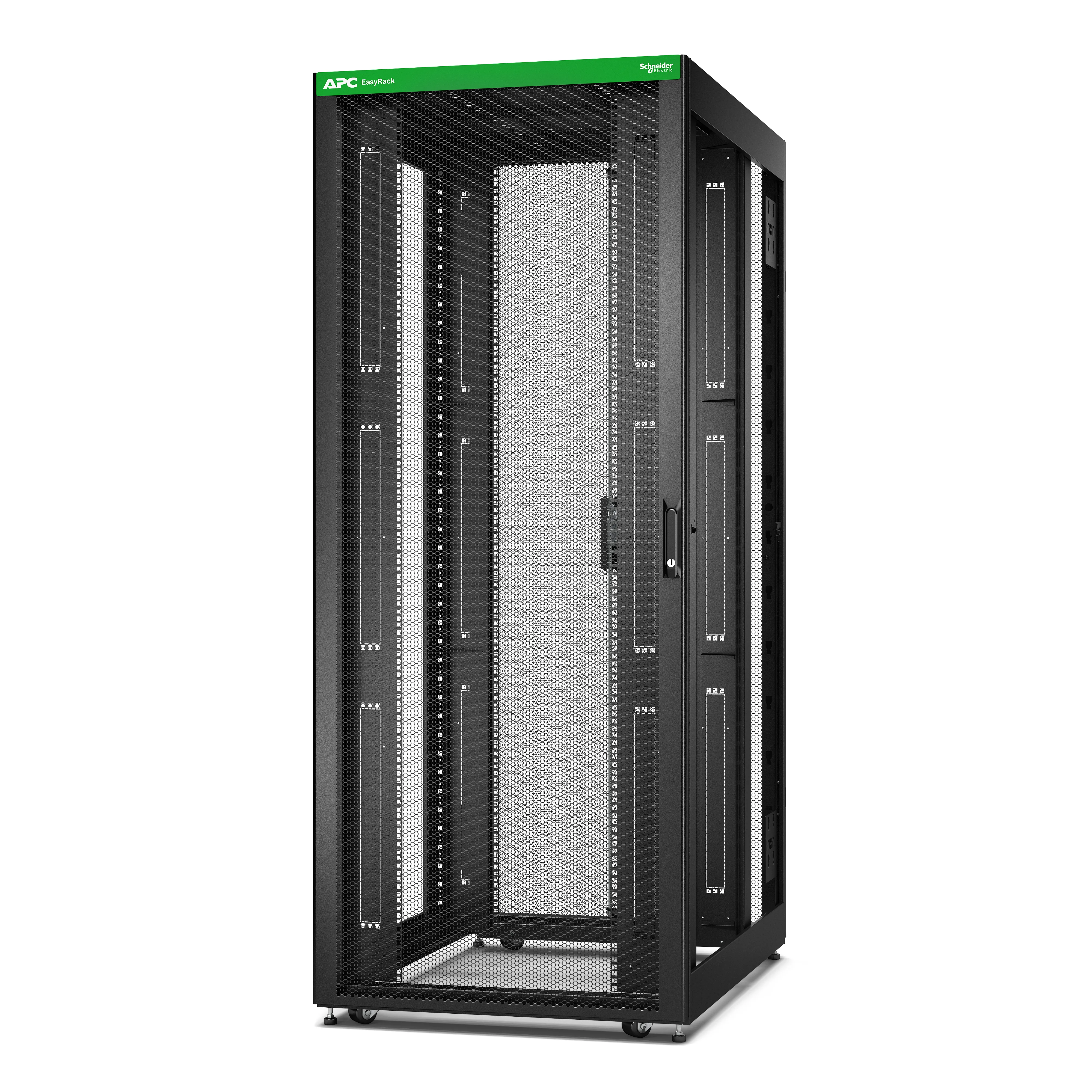 APC Easy Rack 42Ux800x1200 with Roof castors feet and 4 Brackets No Side panels Bottom black – APC