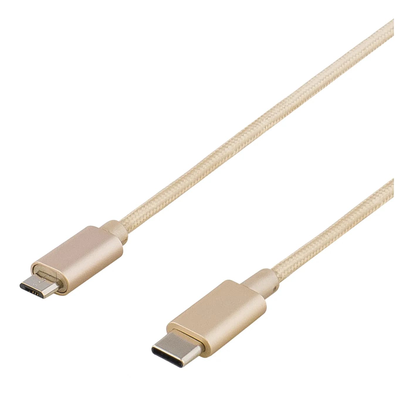Deltaco PRIME USBC-1250 USB 2.0 USB-C – Micro USB -kaapeli, 1 m, kulta