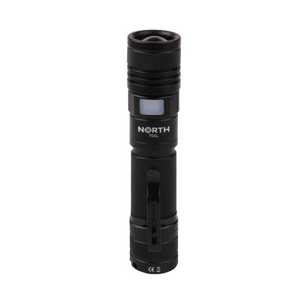 NORTH Taskulamppu 700 Lumen Zoom Musta Aviation Aluminium 7W – North