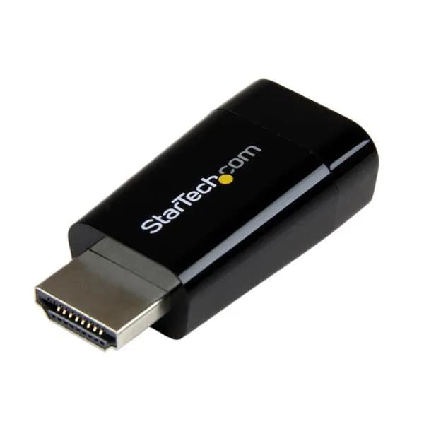 StarTech Compact HDMI to VGA Adapter Converter -adapteri, Musta