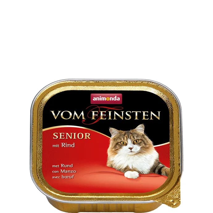 Animonda Vom Feinsten Senior with Beef, Kissan märkäruoka, 100 g – Animonda