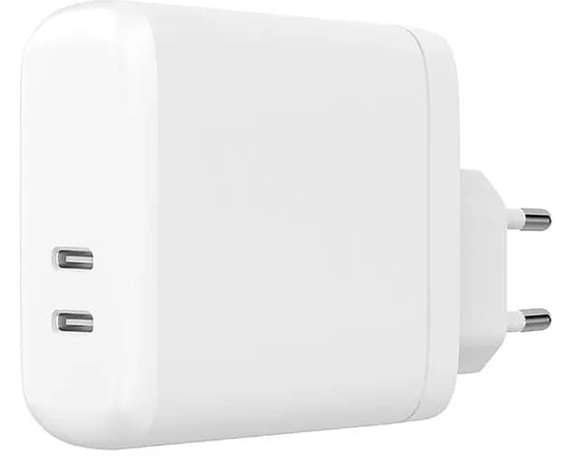 GEAR Charger 220V 2xUSB-C White PD 60W (PD 30W+PD30W)