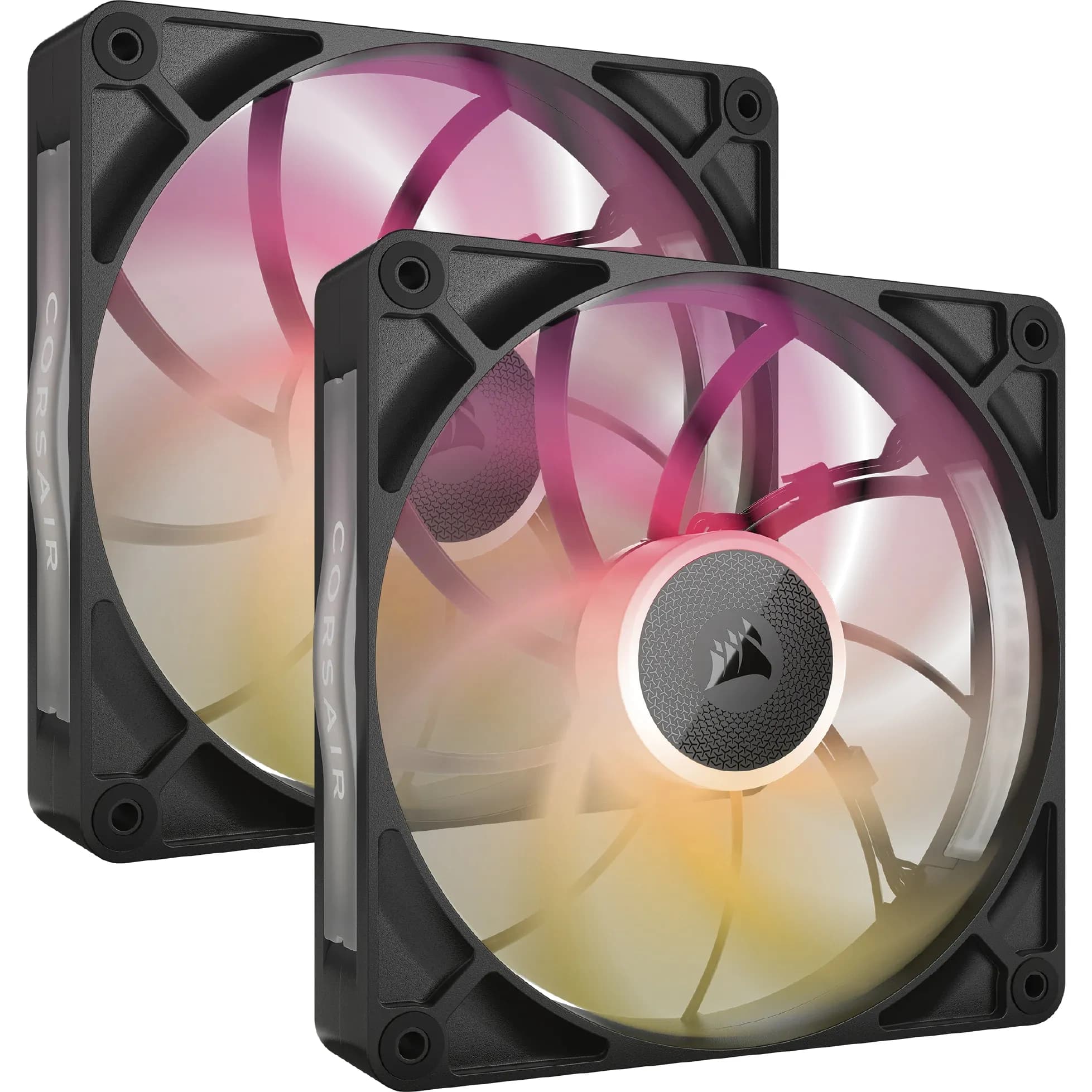Corsair iCUE Link RX140 MAX, 140 mm, PWM, Magneettilaakeri, RGB -tuuletinsarja, 2 kpl, musta – Corsair