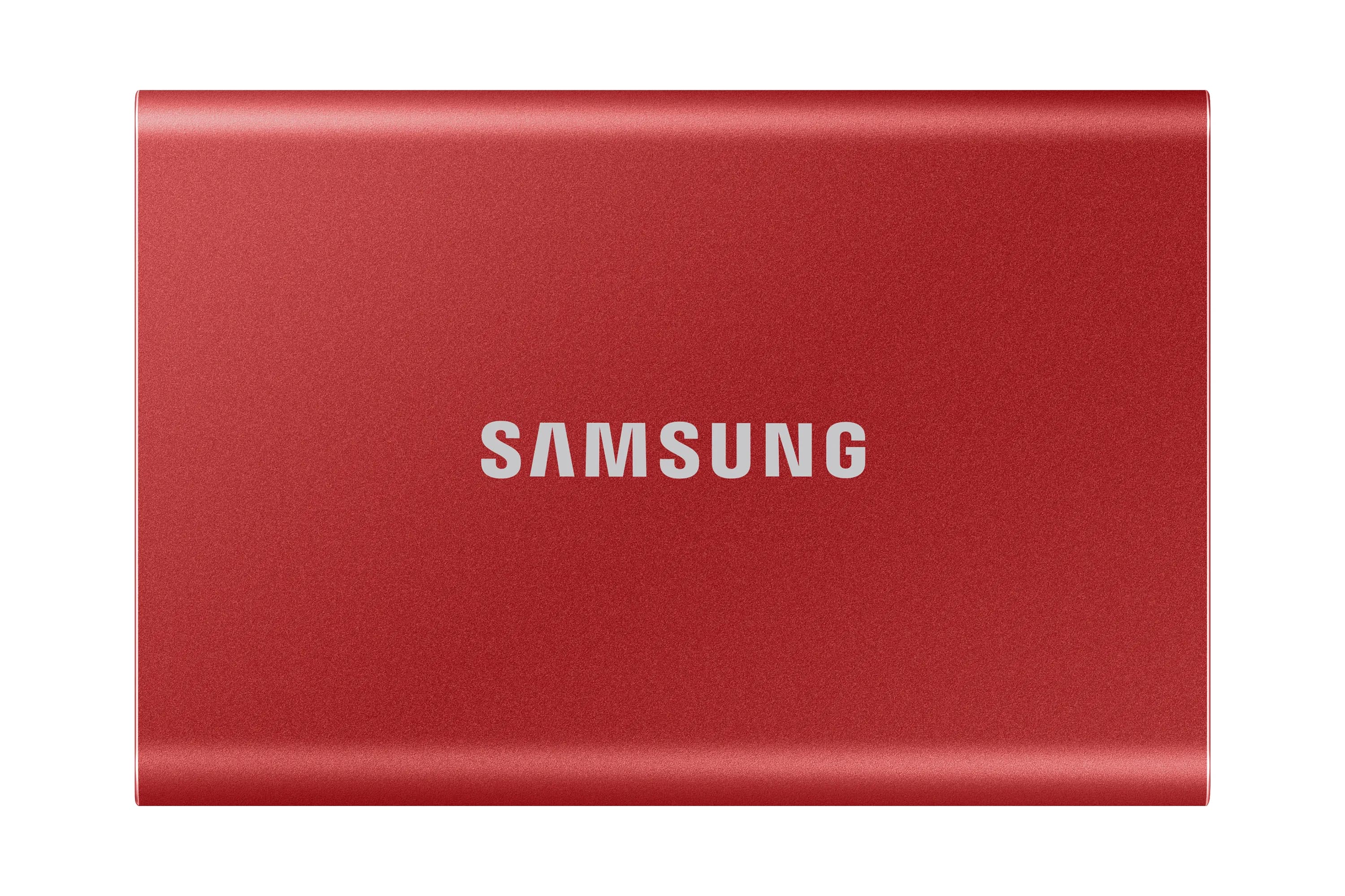Samsung T7 500 Gt USB 3.2 Gen 2 (USB-C) -ulkoinen SSD, kannettava, laitteistosalaus, salasanasuojaus, pelikäyttöön, punainen