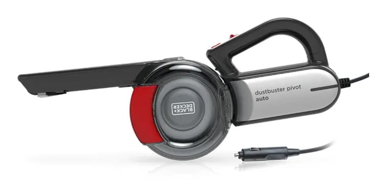 BLACK+DECKER Pivot Auto PV1200AV-XJ 12V 12.5 W 0.44 L -pussiton käsikäyttöinen imuri, harmaa, punainen, läpinäkyvä – BLACKANDDECKER