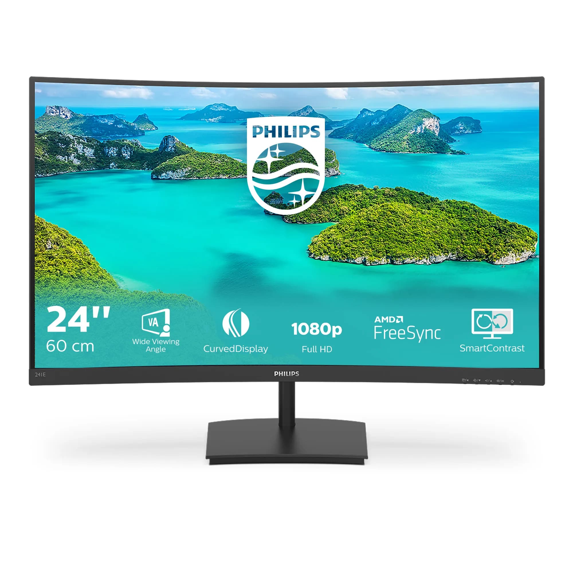 Philips 23.6" E-Line 241E1SCA, Full HD, VA -kaareva näyttö