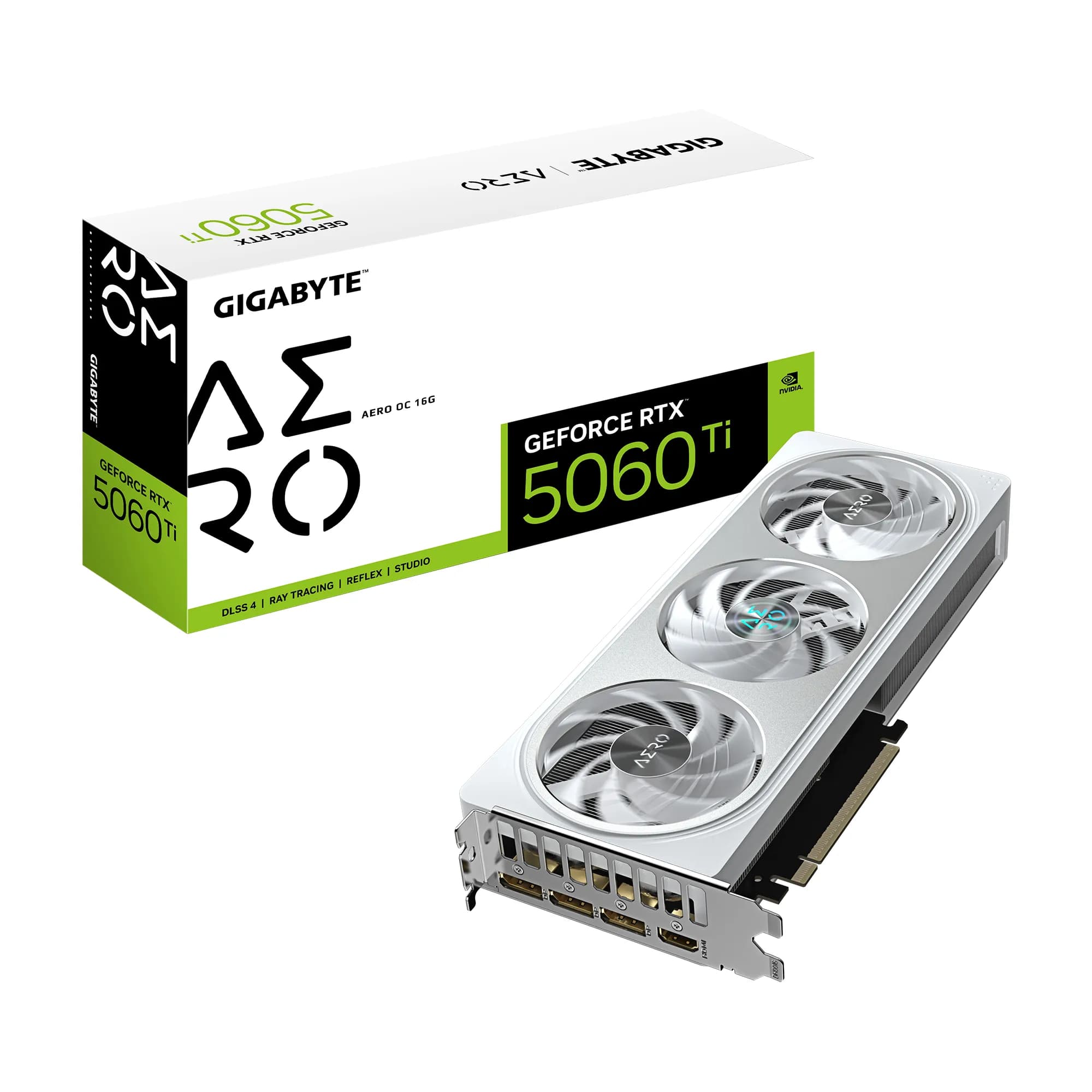 Gigabyte GeForce RTX 5060 Ti AERO OC 16 Gt -näytönohjain – Gigabyte