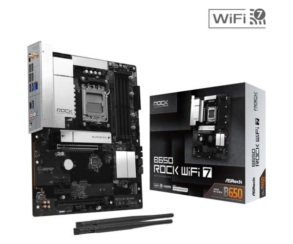ASRock B650 Rock WiFi 7 AM5 ATX-emolevy – ASRock