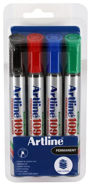 Permanent Marker Artline 109 5.0 4/set – ARTLINE