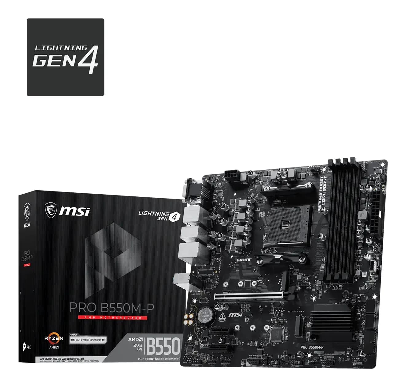 MSI PRO B550M-P AM4 mATX -emolevy