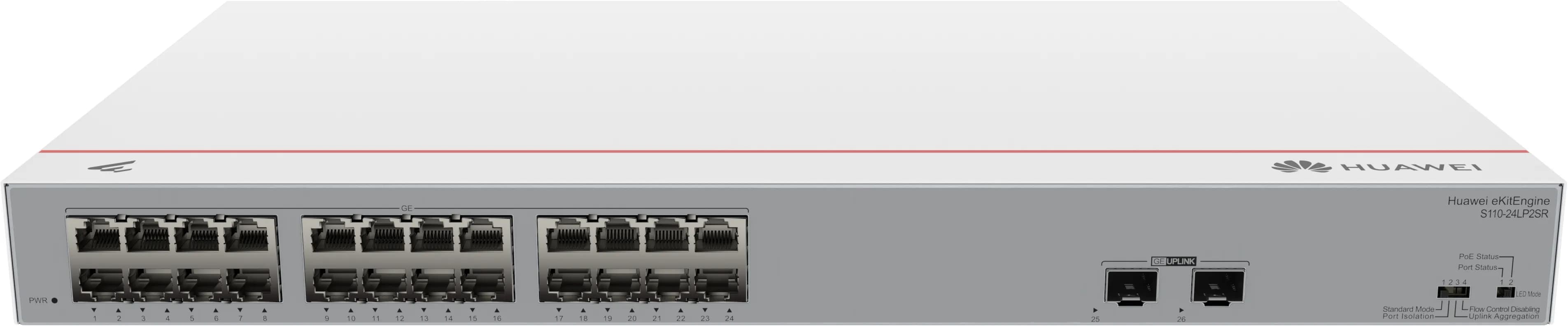 HUAWEI Switch S110-24LP2SR 24x10/100/1000BASE-T ports 2xGE SFP ports PoE+ AC power eKit Stock
