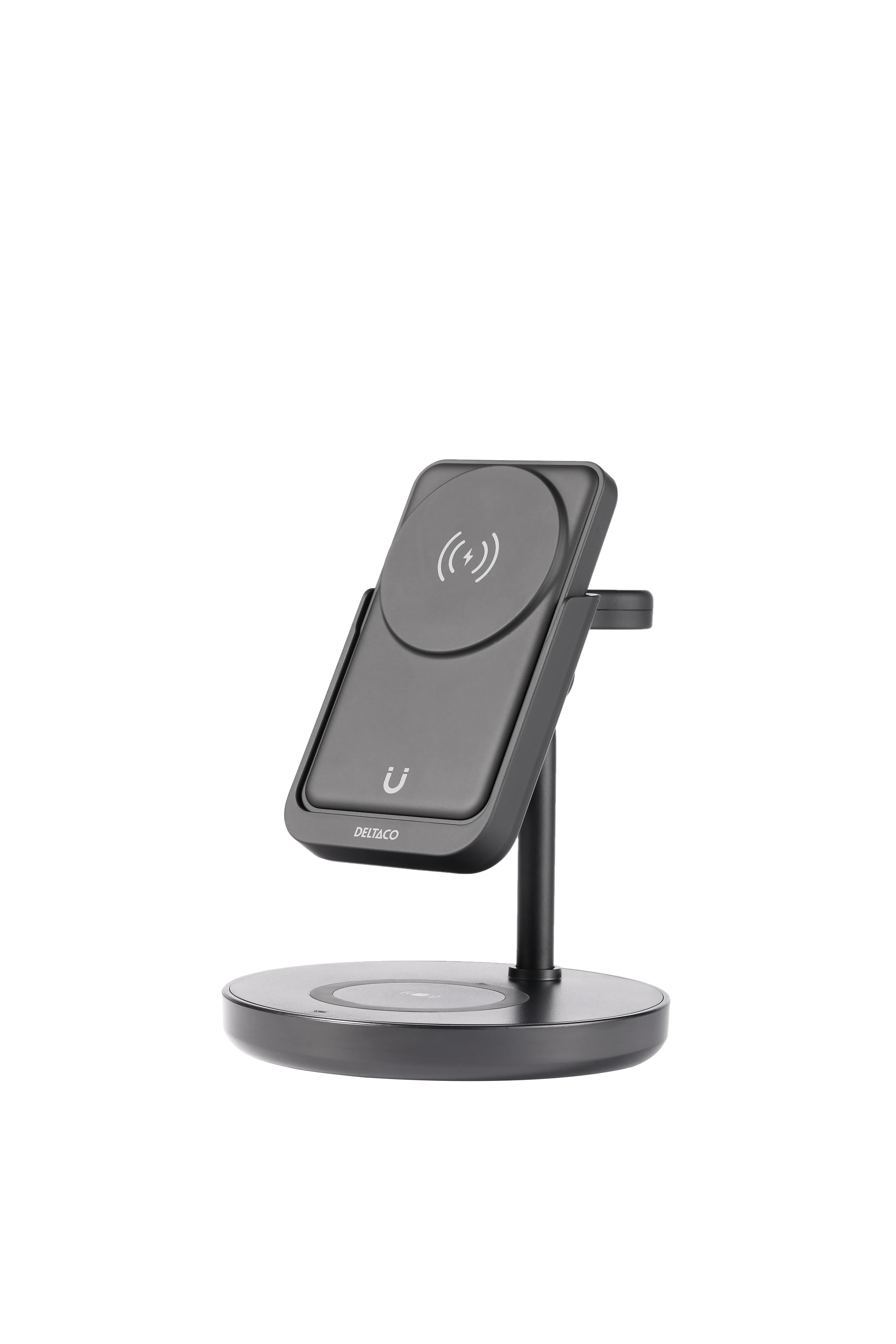 Deltaco 3-in-1 magneettinen langaton laturi, iPhone/Apple Watch/nappikuulokkeet
