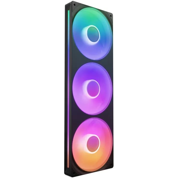 NZXT F360 RGB Core, PWM, nestelaakeri, RGB -tuuletinsarja, 3 kpl, musta
