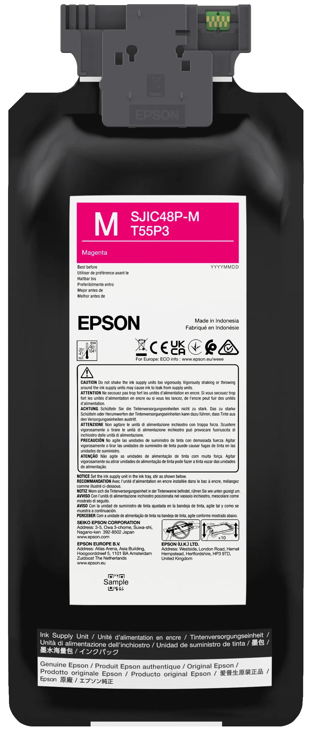 Epson SJIC48P-M -mustekasetti, 480 ml, magenta