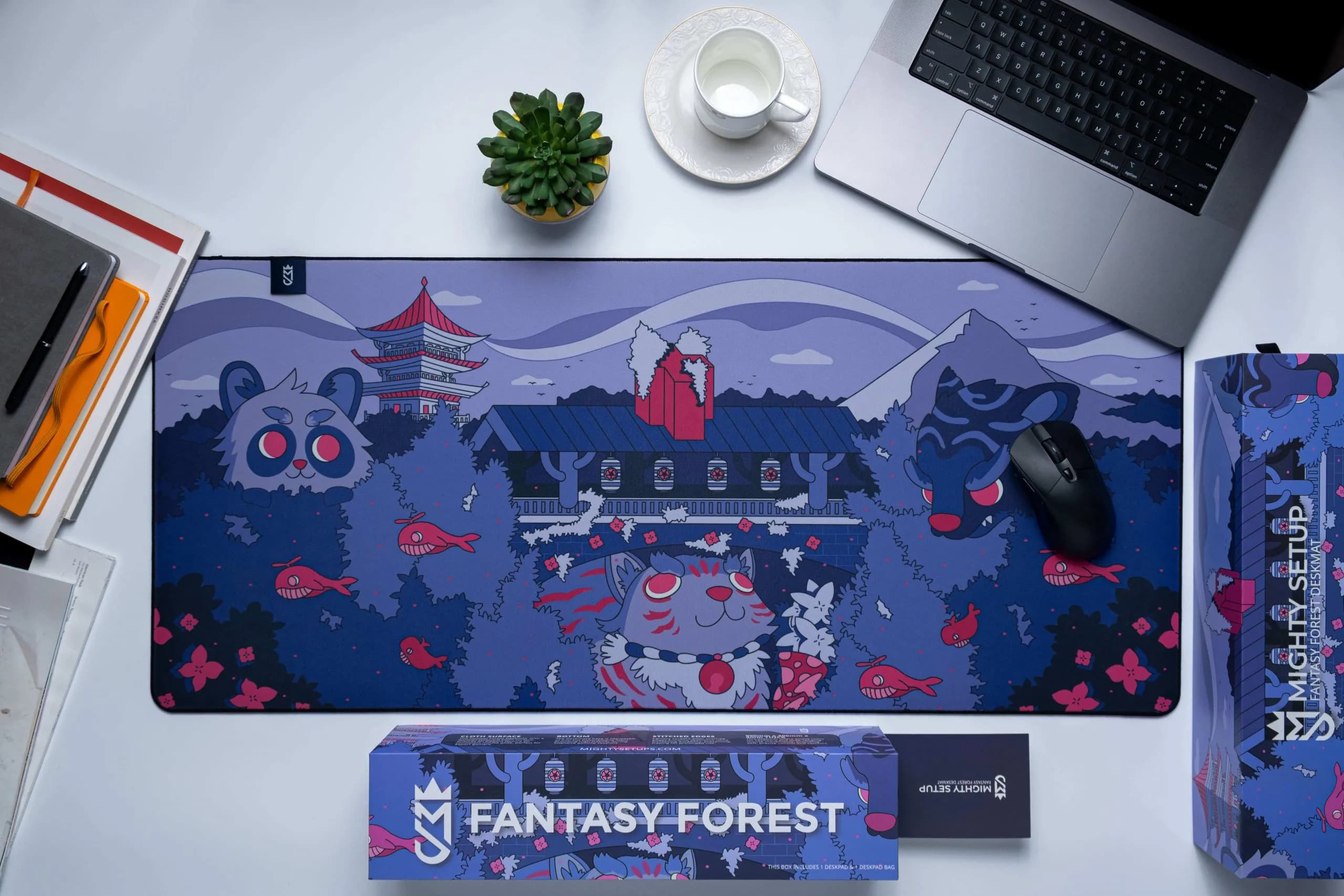 Mighty Setup Fantasy Forest -pelihiirimatto, 430x100 mm, liila