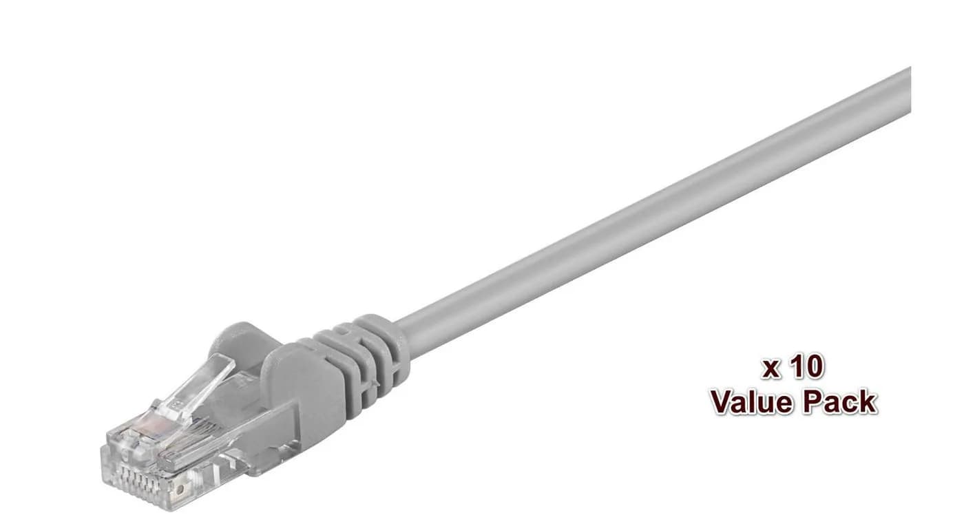 MicroConnect Cat5e UTP RJ45 10m -verkkokaapeli, harmaa – Microconnect