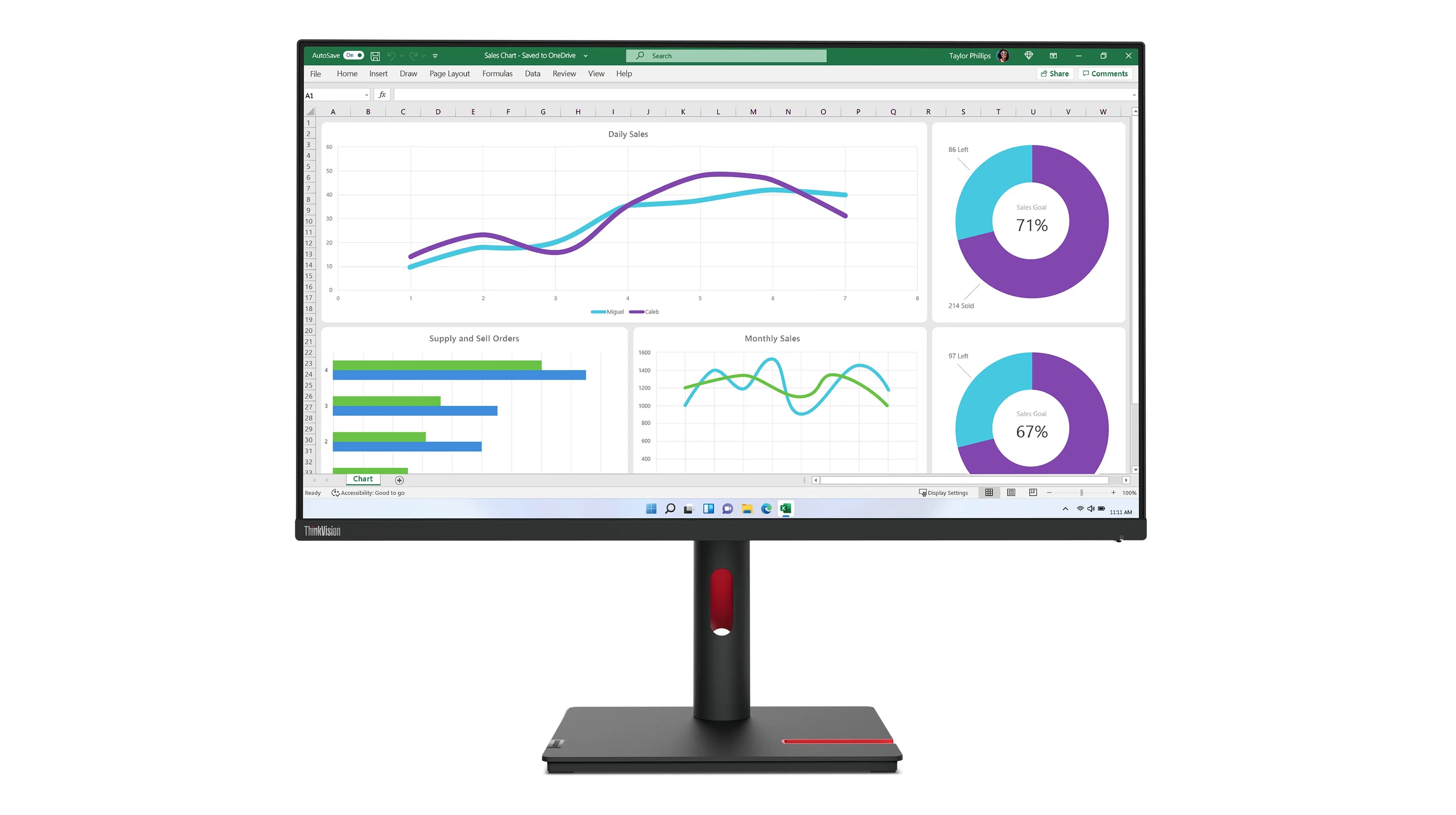 Lenovo ThinkVision T32h-30 31.5" QHD, IPS -näyttö, USB-C hub – Lenovo