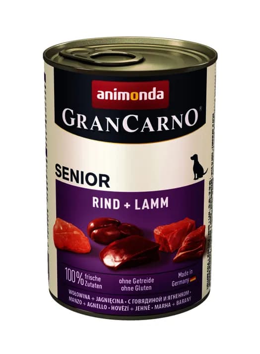 Animonda GranCarno Beef & Lamb, Koiran märkäruoka, Adult, Viljaton, 400 g – Animonda