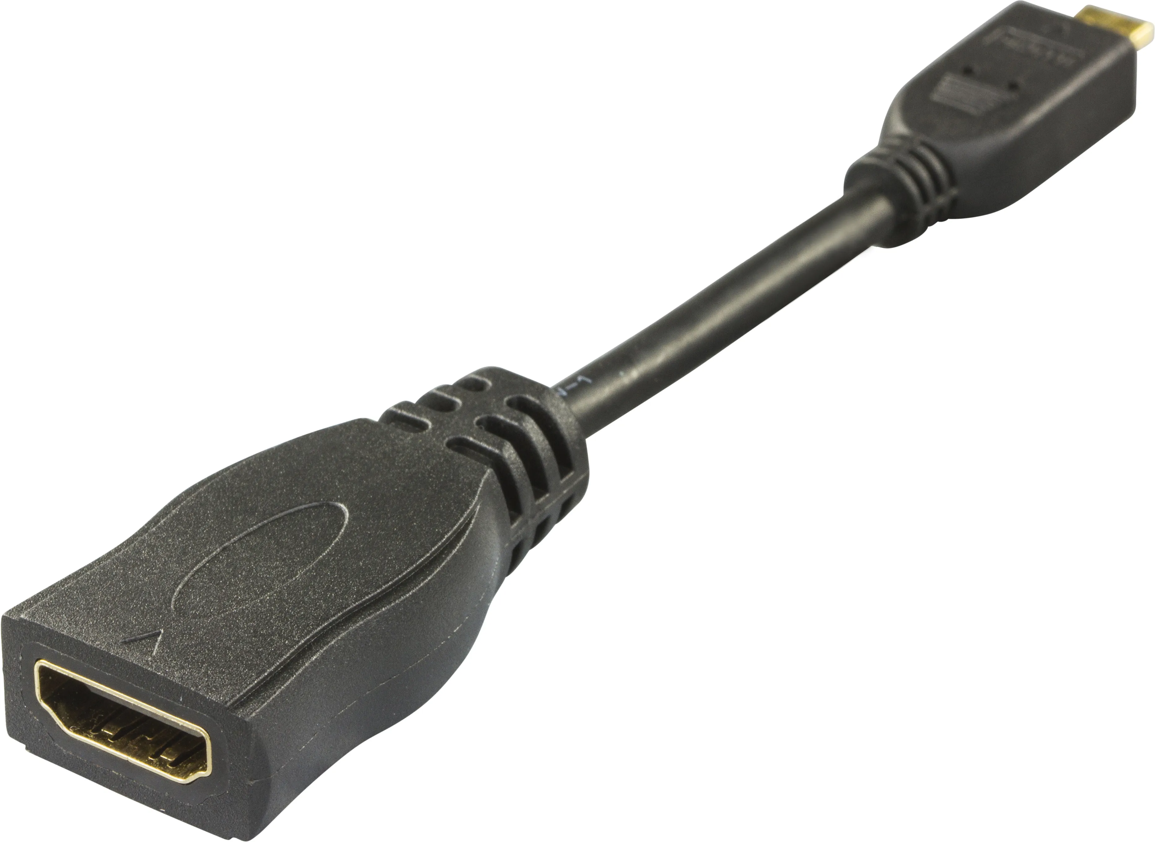 Deltaco  micro-HDMI – HDMI -adapteri, Musta – Deltaco