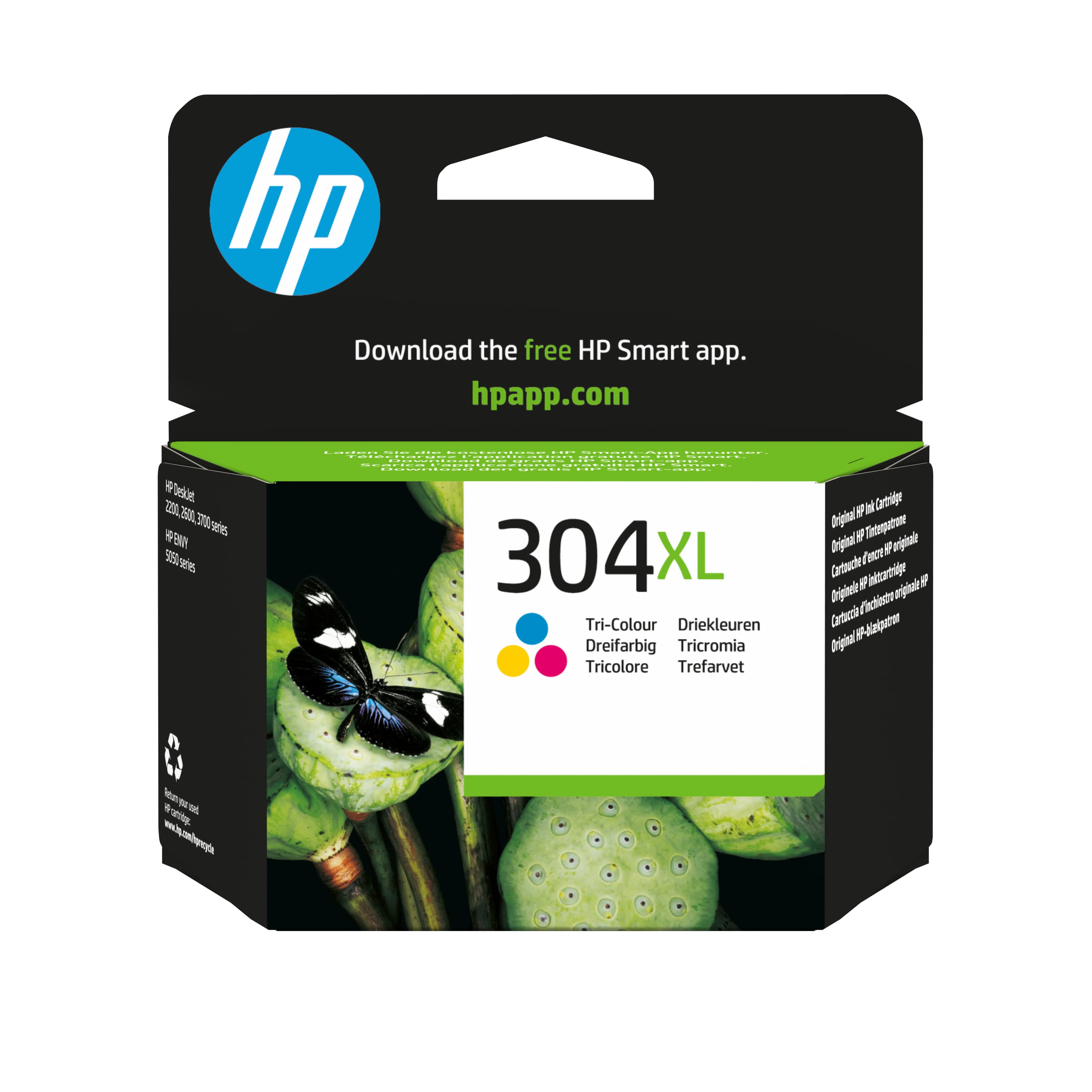 HP 304XL -mustekasetti, 7 ml, syaani/magenta/keltainen