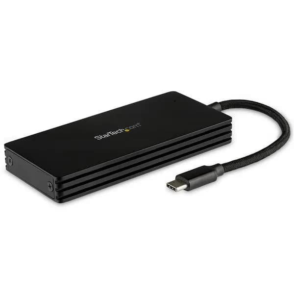StarTech SM21BMU31CI3 M.2 SATA SSD -kotelo, 1-paikkainen, USB-C, USB 3.2 Gen 2, musta