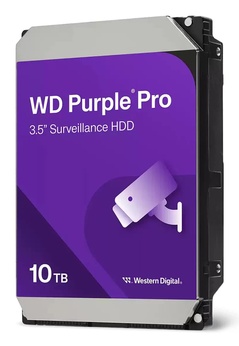WD Purple Pro 3.5" 10 Tt, 7200 RPM, 512 MB, 550 WRL, SATA III -kovalevy (valvontakäyttöön)