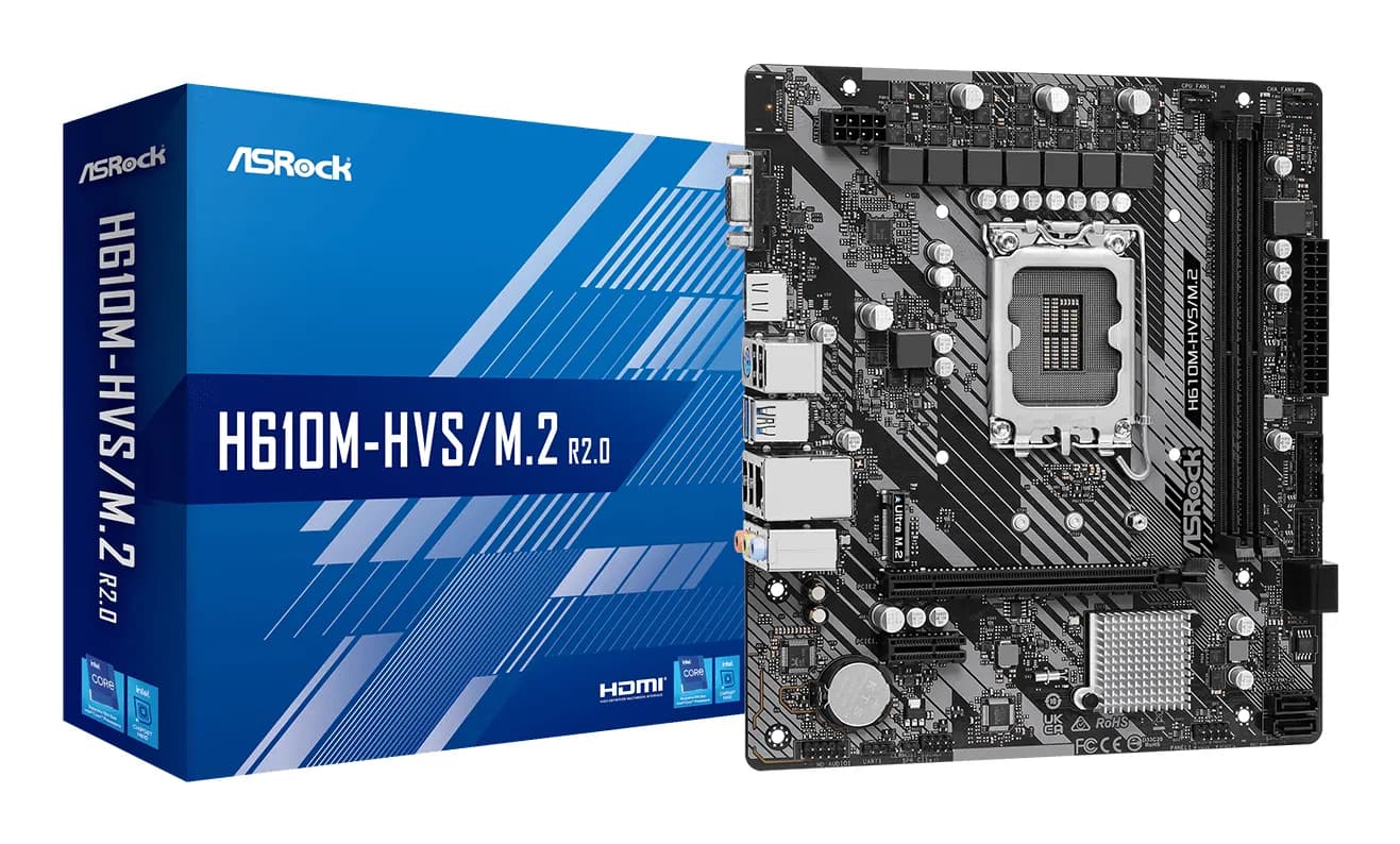 ASRock H610M-HVS/M.2 R2.0 LGA1700 mATX -emolevy – ASRock