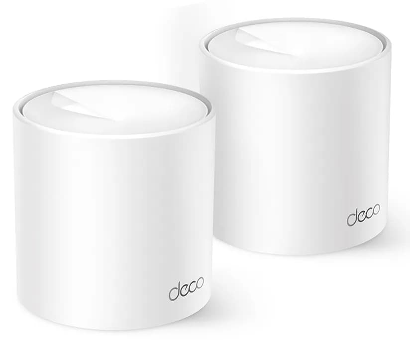 TP-Link Deco X1500 -mesh WiFi -järjestelmä, Wi-Fi 6, AX1500, Dual-band, 2 kpl, valkoinen
