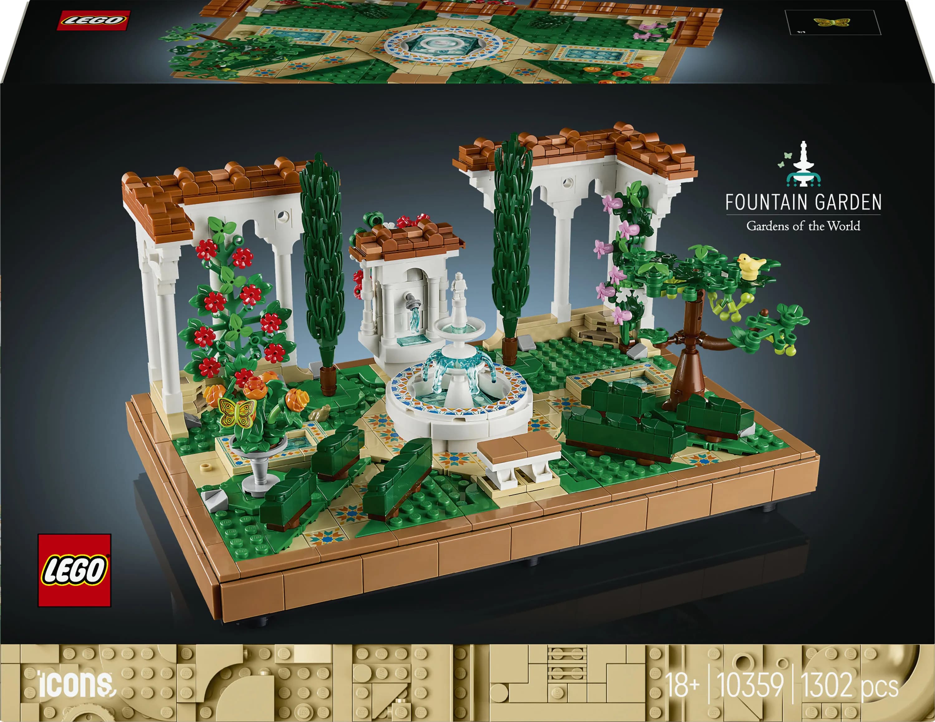 LEGO Icons Puutarha ja suihkulähde 10359