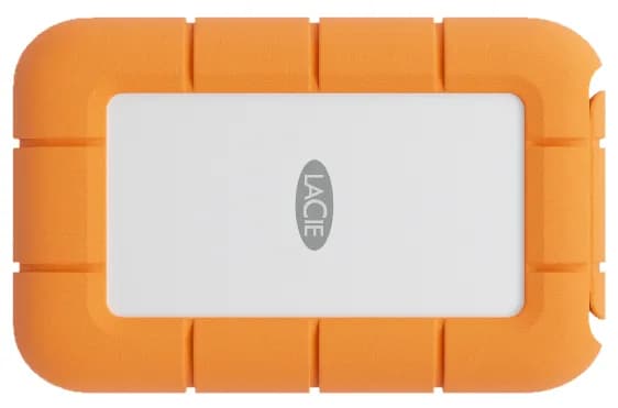 LaCie Rugged SSD4 1 Tt USB-C -ulkoinen SSD, iskunkestävä, pelikäyttöön, harmaa, oranssi