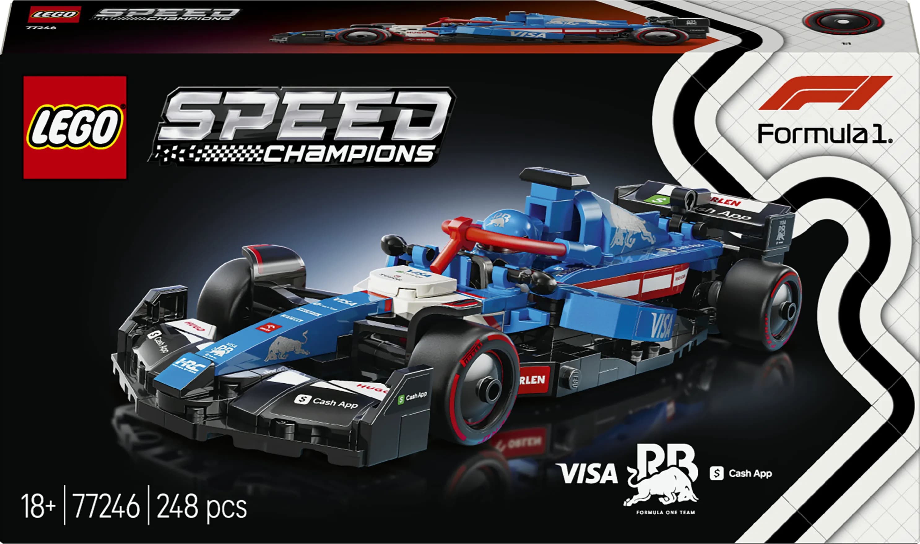 LEGO Speed Champions Visa Cash App RB VCARB 01 F1 kilpa-auto 77246 – LEGO
