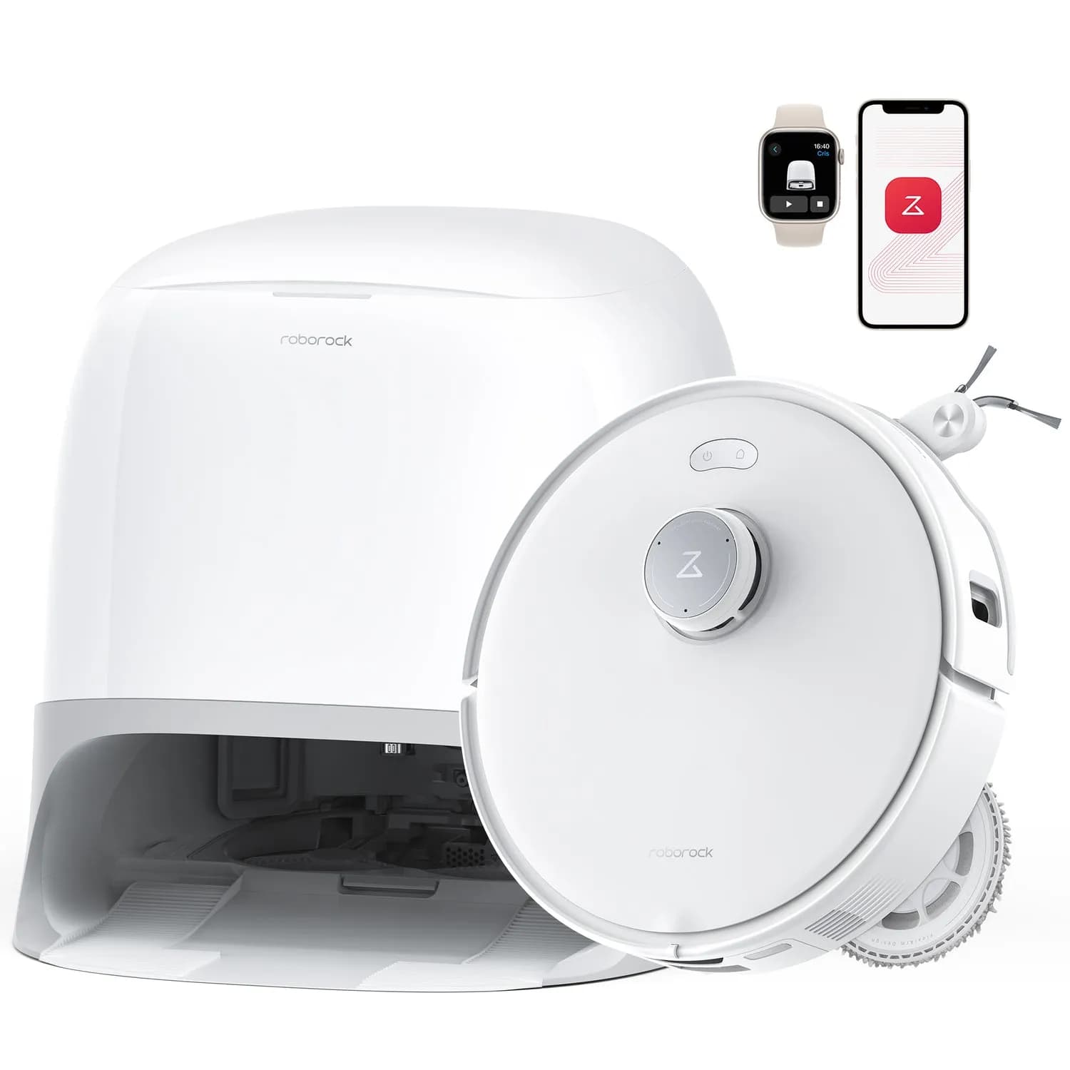 Roborock Qrevo Curv 5A1 -robotti-imuri, valkoinen