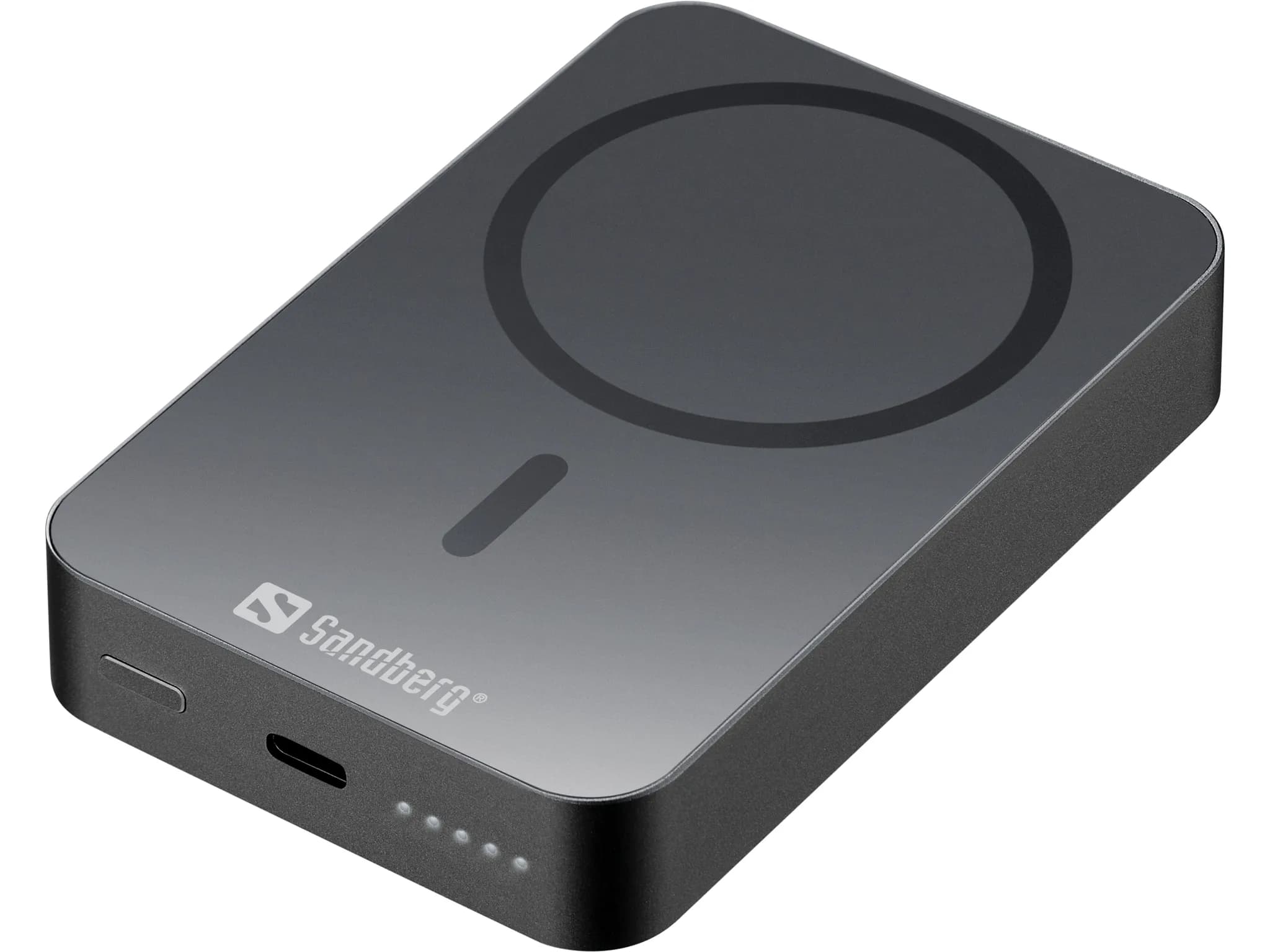 Sandberg 10000mAh ALU MAG Wireless 15W USB-C PD 20W  -varavirtalähde, Musta