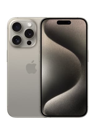 Kunnostettu iPhone 15 Pro 256 Gt, luonnontitaani (Tyydyttävä kunto)