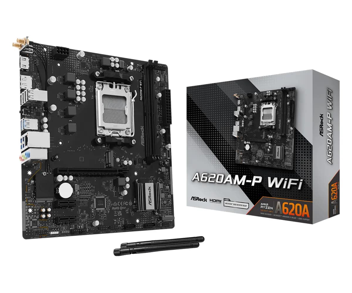 ASRock A620AM-P WiFi AM5 mATX-emolevy