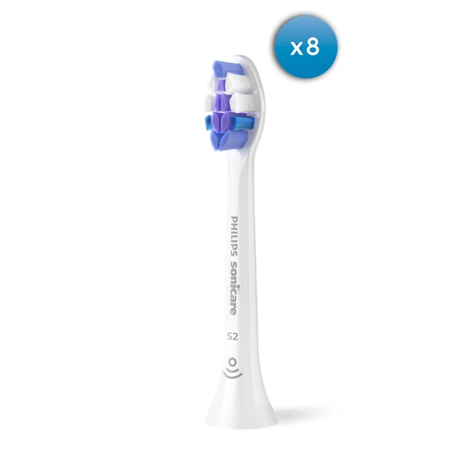 Philips Sonicare Sensitive (HX6058/87) -vaihtoharjapäät, valkoinen, 8 kappaletta – Philips