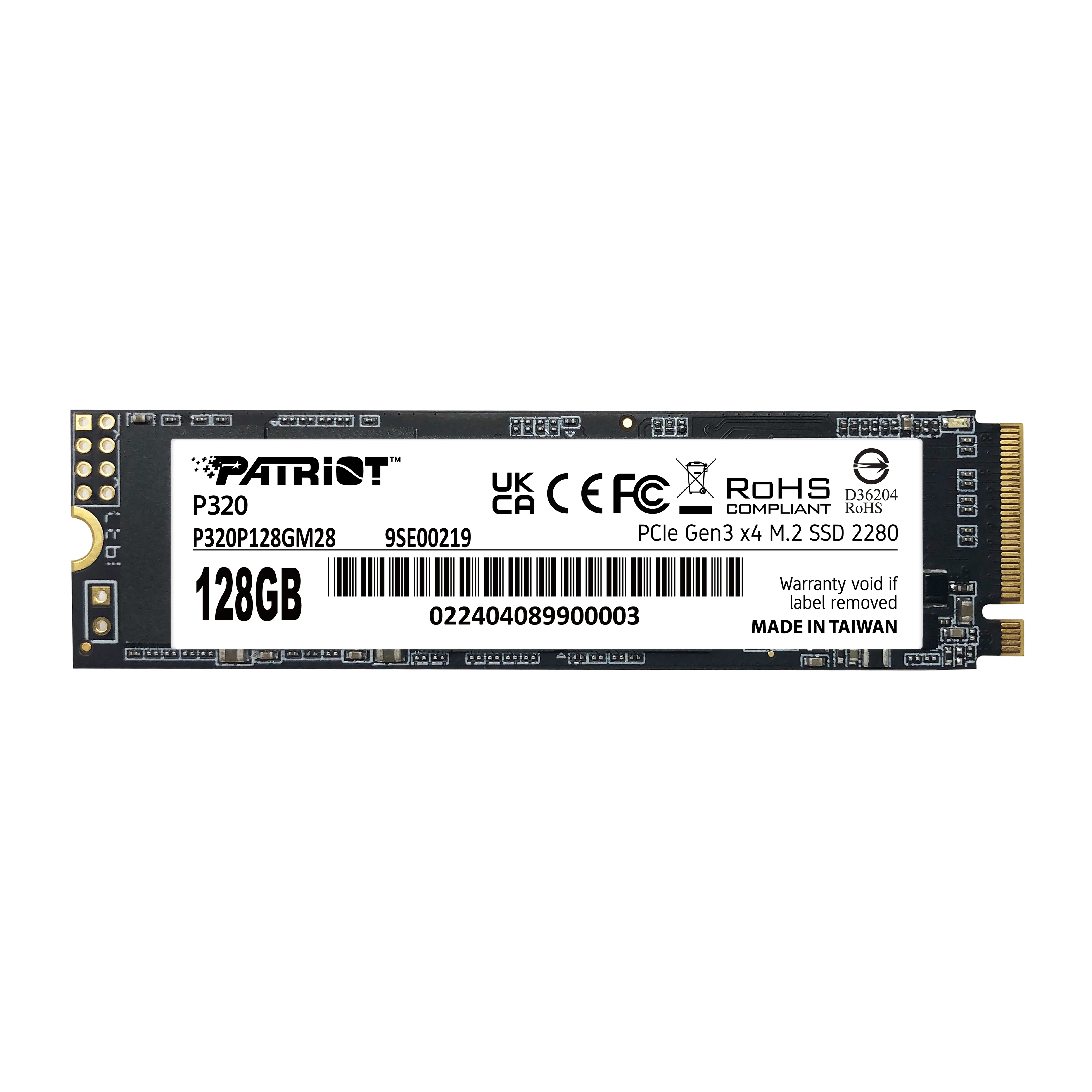 Patriot P320 128 Gt M.2 PCIe 3.0 NVMe -SSD-levy – PATRIOT
