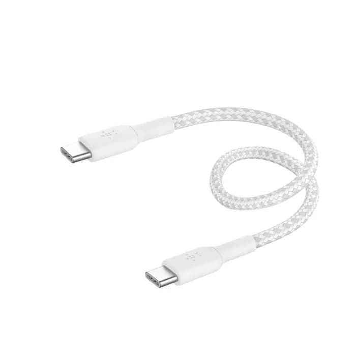 Belkin BoostCharge USB-C -kaapeli, 60 W, 0,15 m, valkoinen – Belkin