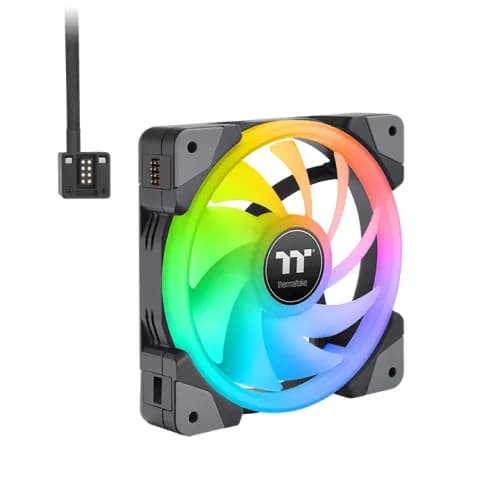 Thermaltake SWAFAN EX14, 140 mm, PWM, hydraulinen laakeri, RGB -tuuletinsarja, 3 kpl, musta