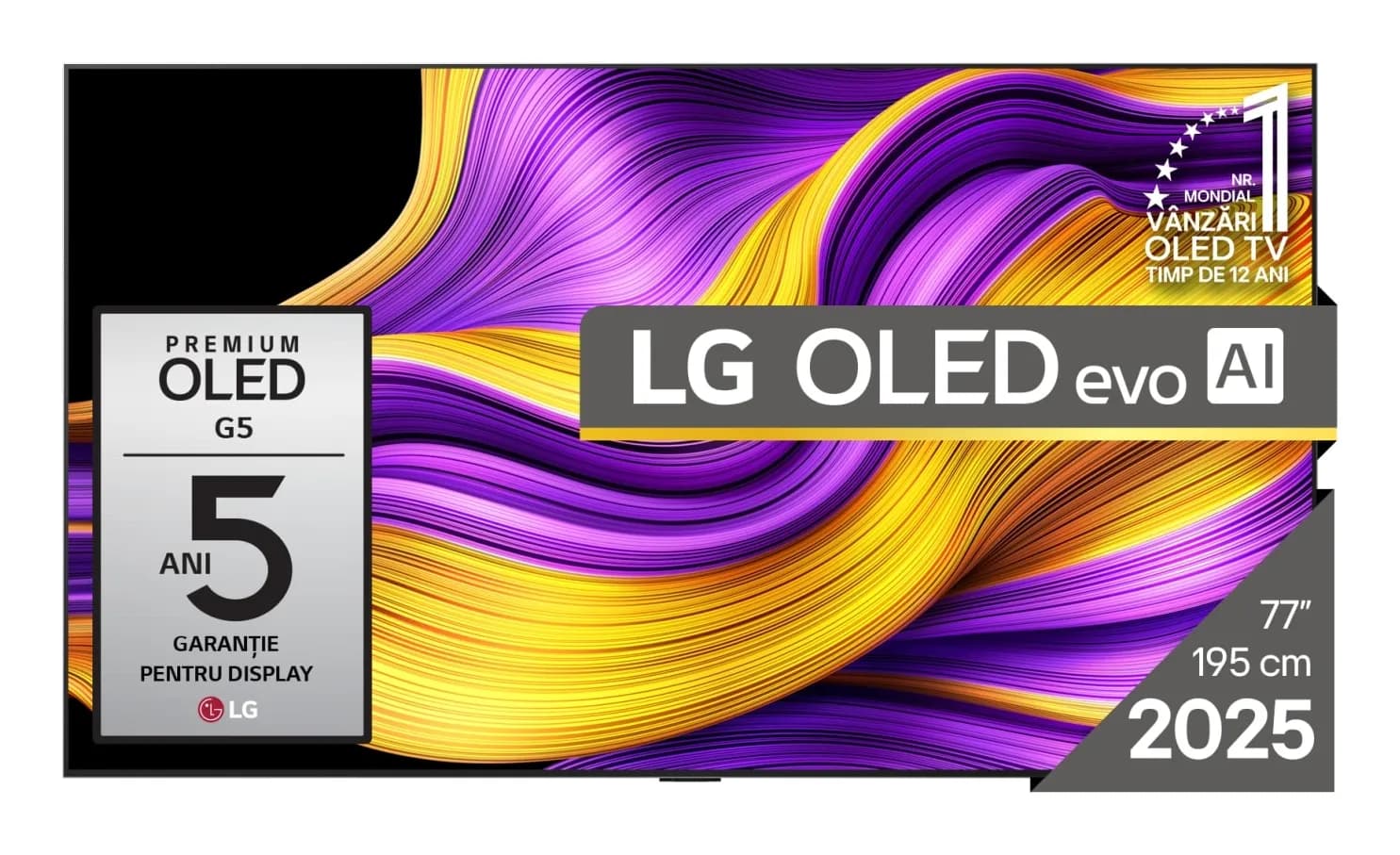LG OLED evo AI OLED77G51LW 77" 4K webOS TV, 165 Hz, Dolby Vision – LG