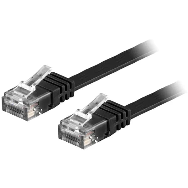 Cat6 U/UTP RJ45 7m -verkkokaapeli, musta