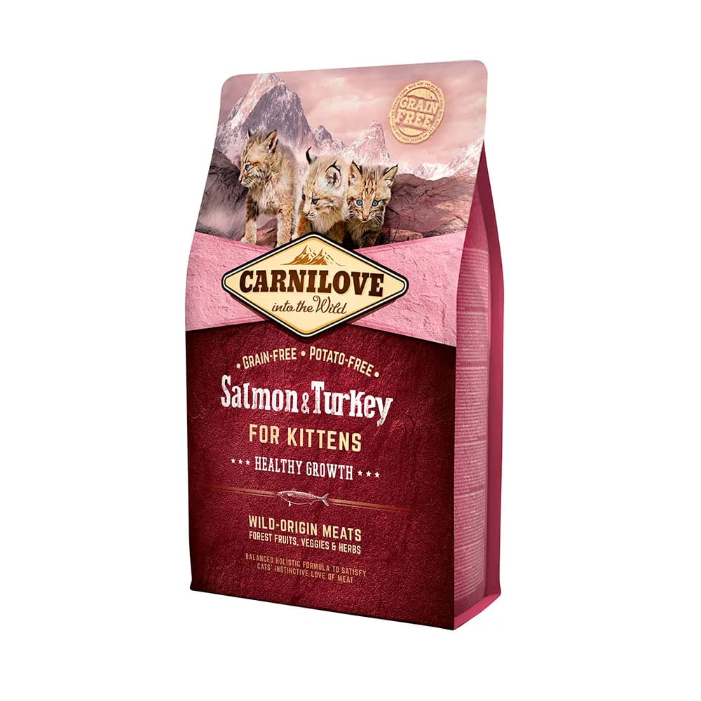 Carnilove Salmon & Turkey Healthy Growth, Kissan kuivaruoka, Kitten, 6 kg – Carnilove