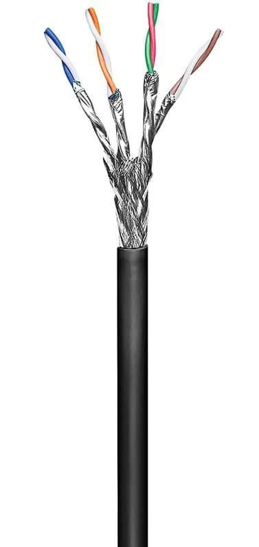 MicroConnect Cat6 S/FTP 100m -verkkokaapeli, musta – Microconnect