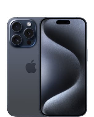 Kunnostettu iPhone 15 Pro 128 Gt, sinititaani (Hyvä kunto)