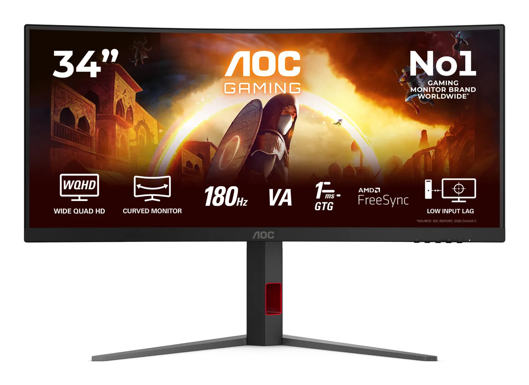 AOC CU34G4 34" UWQHD, Fast VA -kaareva pelinäyttö – AOC