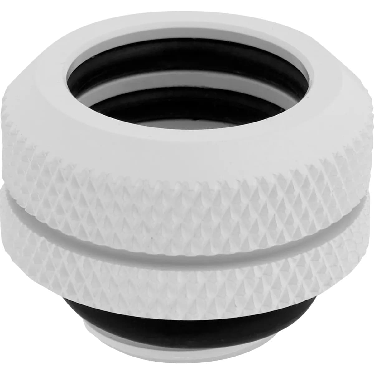 Corsair Fitting (hard tube),XF Hardline 4-pack (14mm OD compression_ glossy white) – Corsair