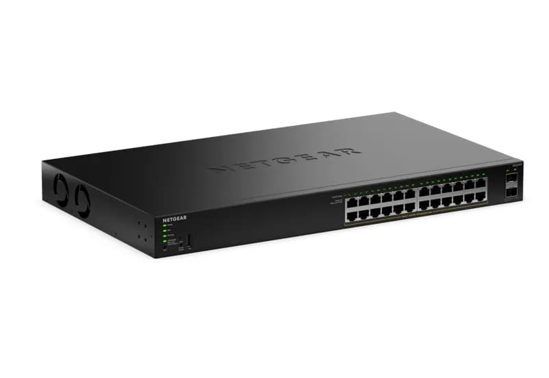 NETGEAR S350 GS324TP - Hallittava kytkin, Musta